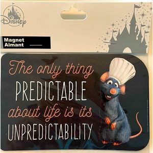 Disney Remy Magnet - the only thing predictable is  unpredictability.  NEW